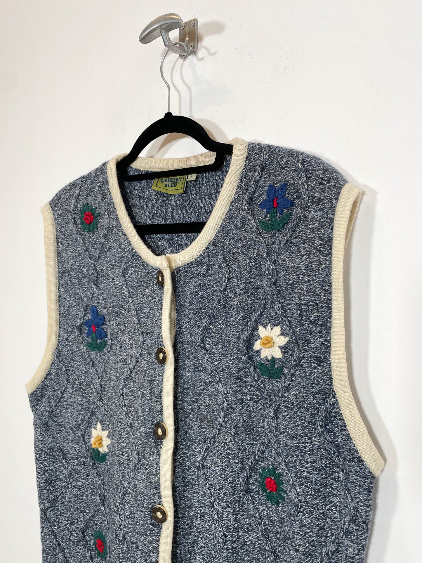 Chaleco Country Blue - Talla L - Caramelo Vintage