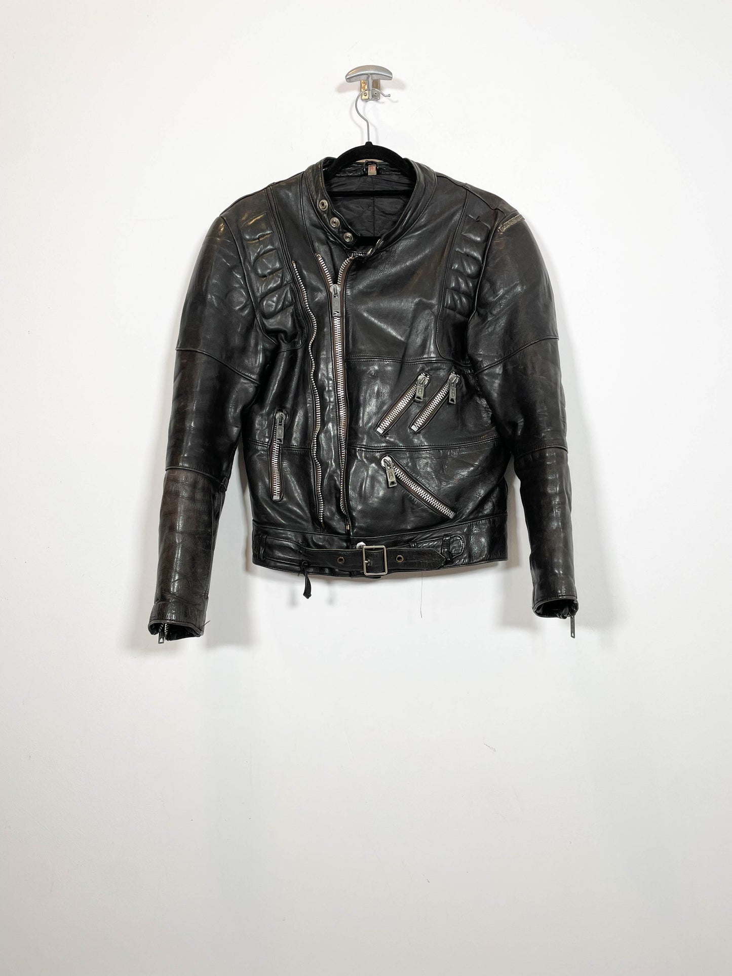 Chaqueta de cuero biker Richa - Talla M - Caramelo Vintage