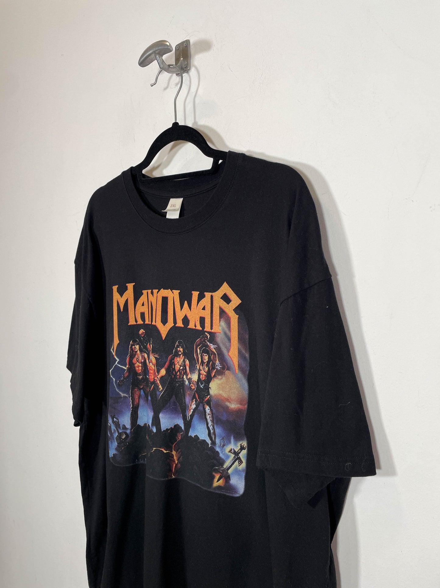 Camiseta Manowar - Talla XXL - Caramelo Vintage