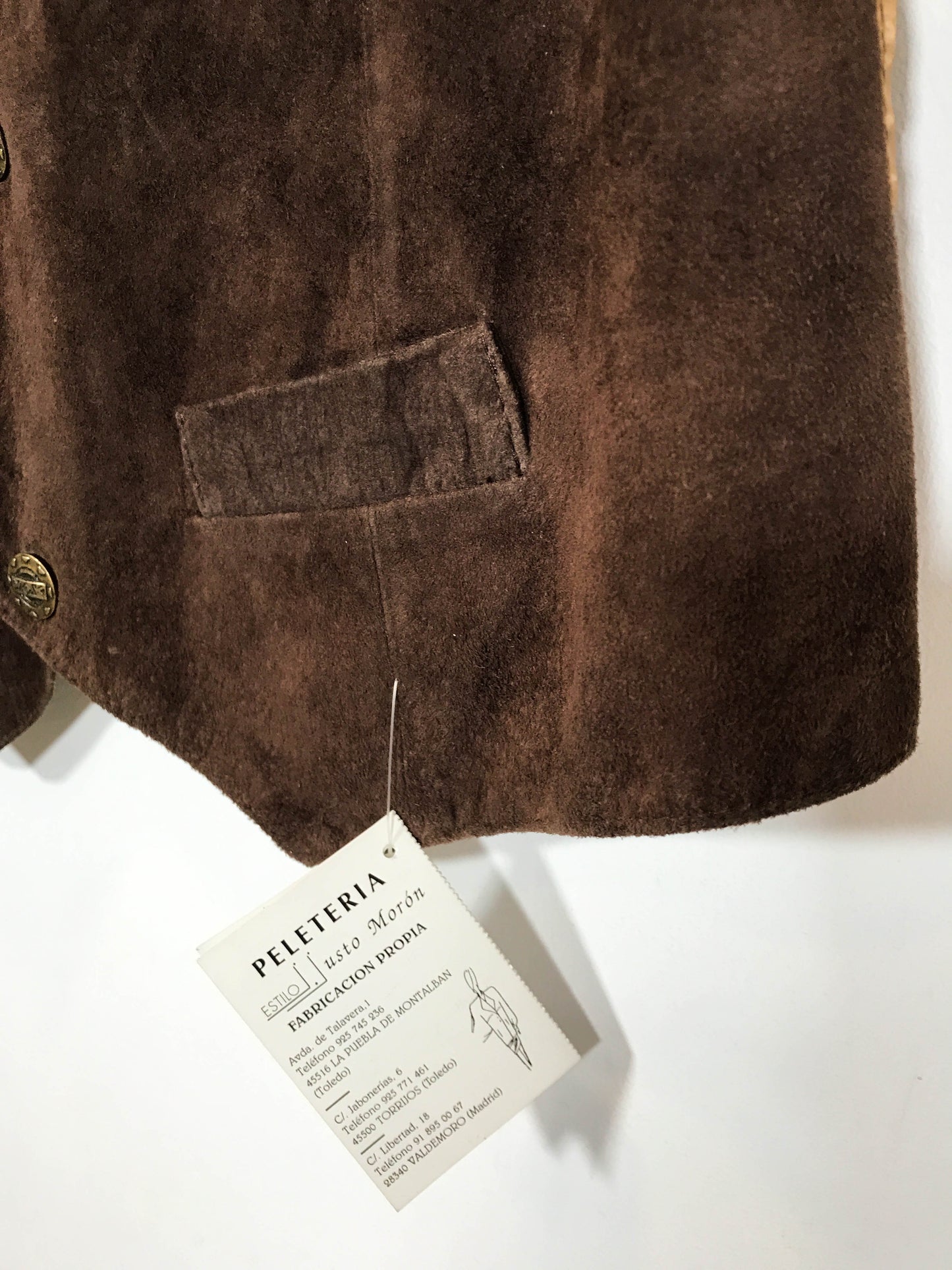 Chaleco de ante DS - Talla L - Caramelo Vintage