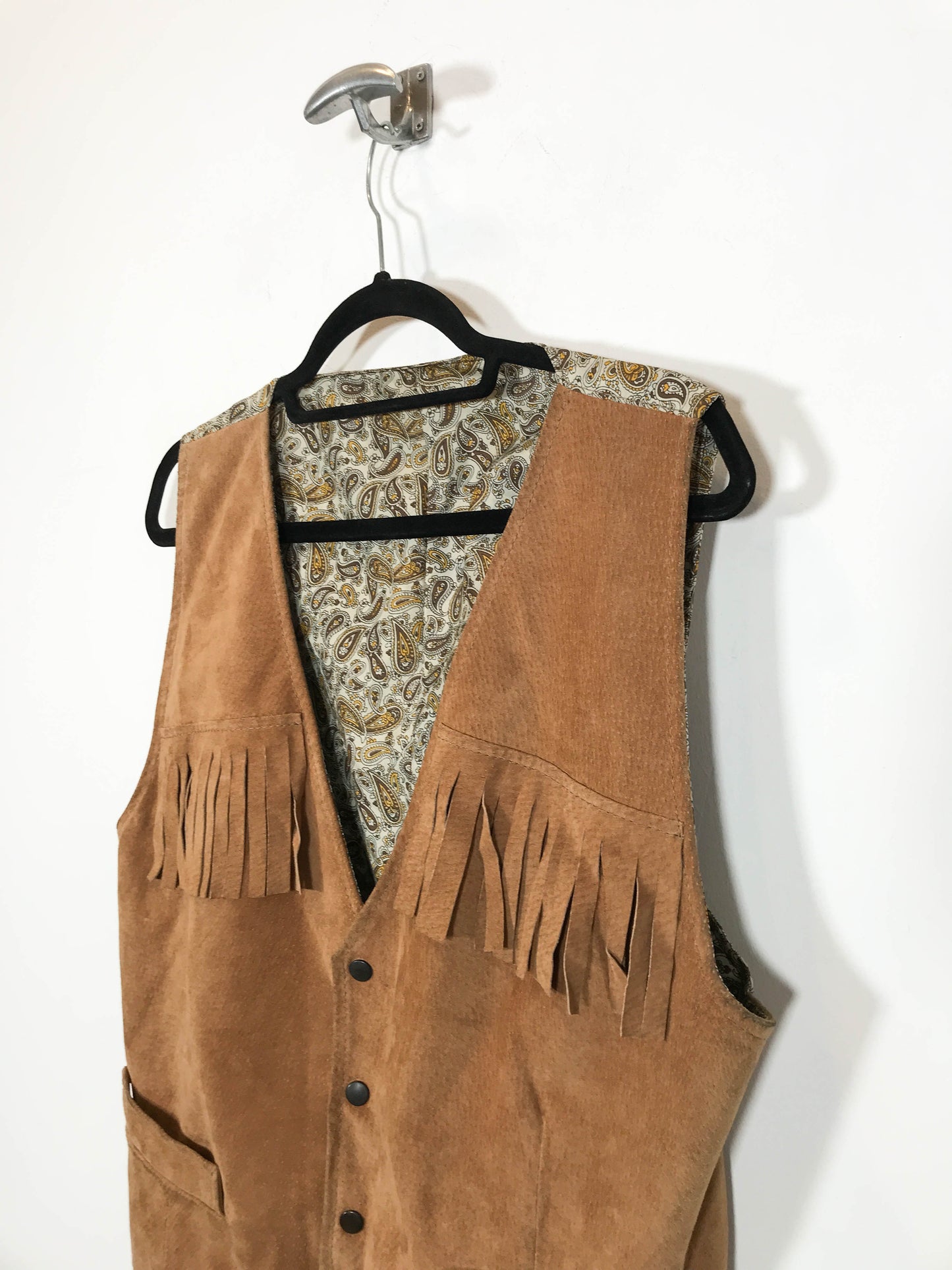 Chaleco de ante con flecos DS - Talla L