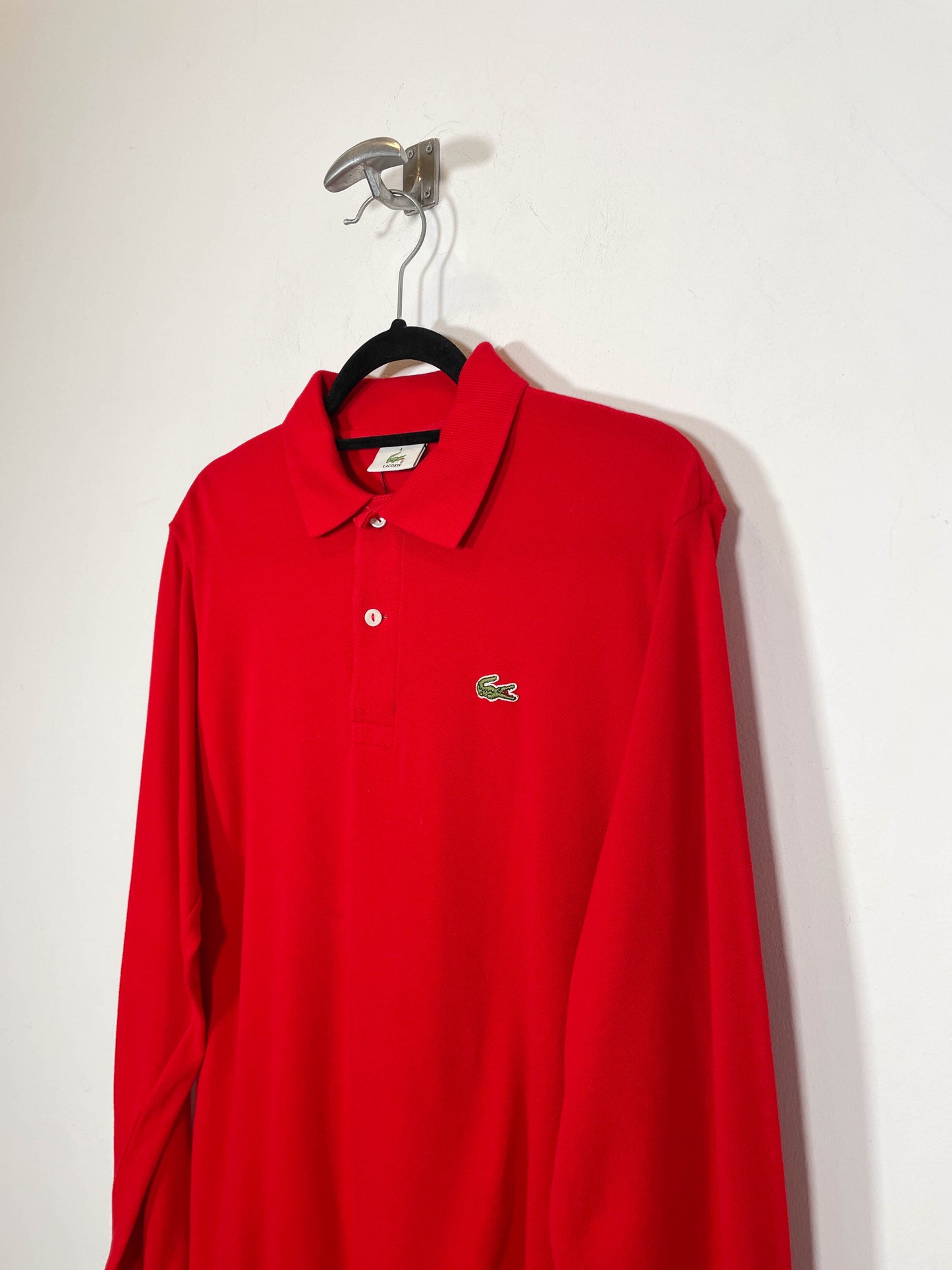 Polo Lacoste manga larga - Talla M - Caramelo Vintage