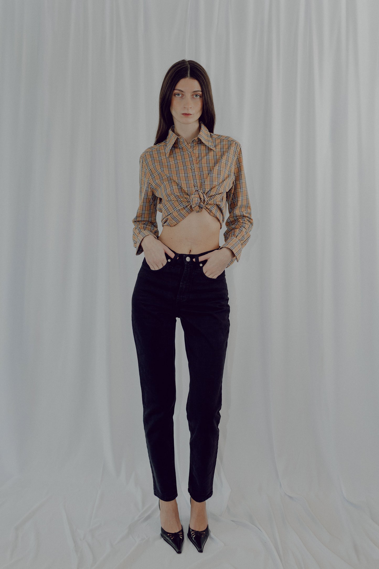 Pantalón Versace Jeans Couture - Talla 32/34 - Caramelo Vintage
