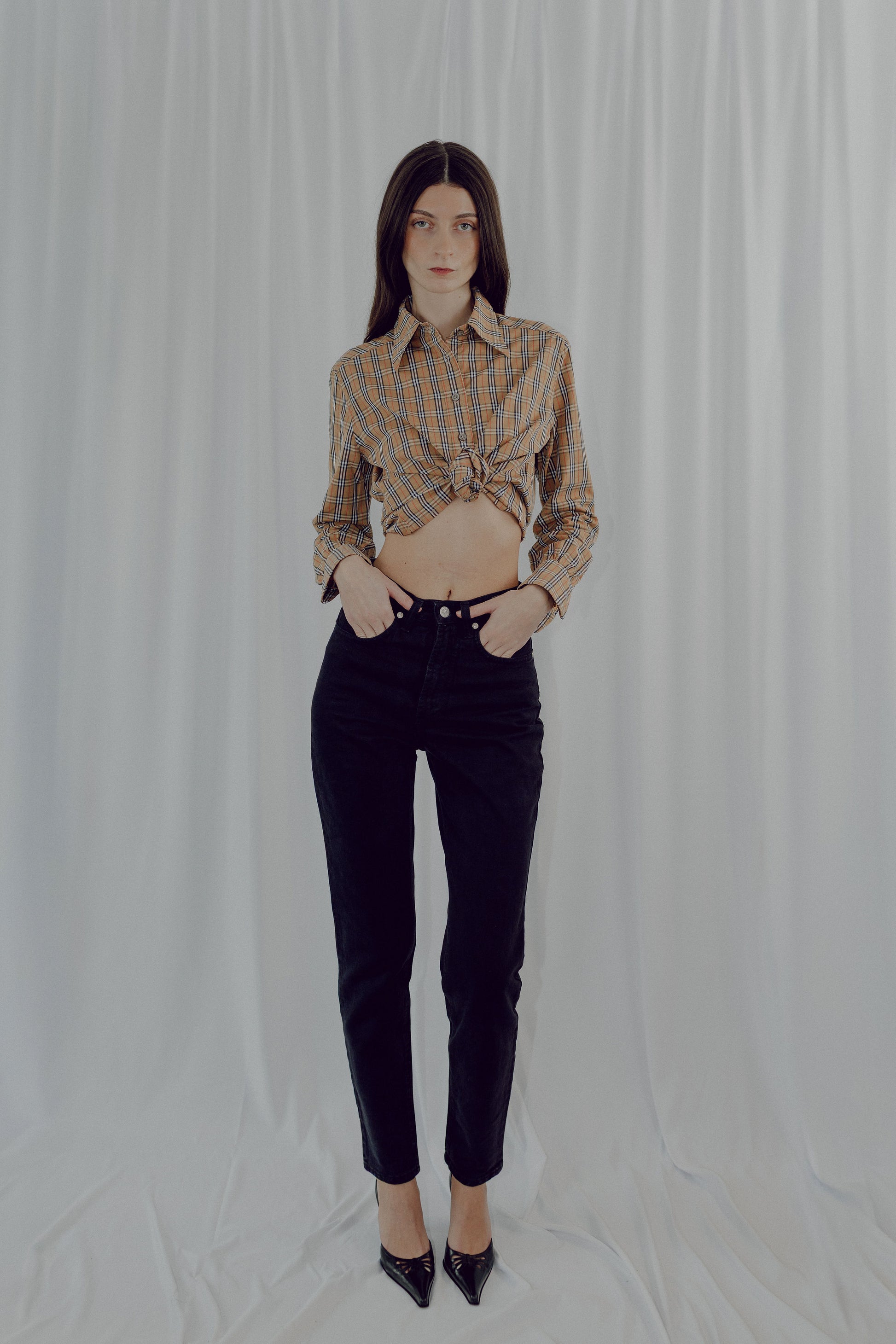 Pantalón Versace Jeans Couture - Talla 32/34 - Caramelo Vintage