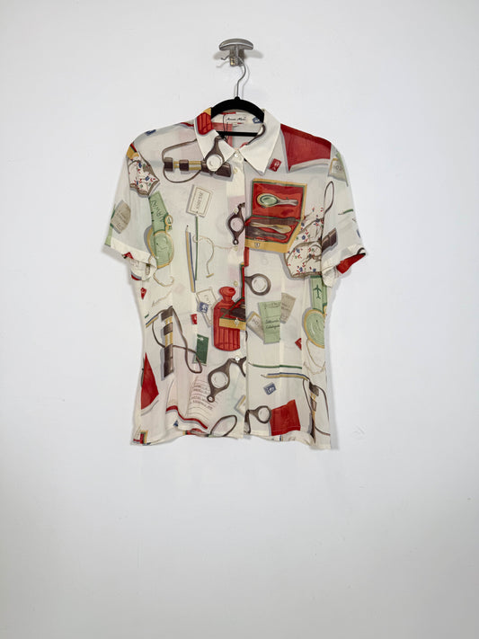 Blusa Anna Mora - Talla S/M - Caramelo Vintage