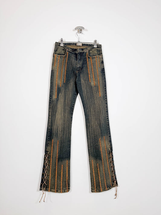 Pantalón Y2K La Flaca - Talla 36 - Caramelo Vintage