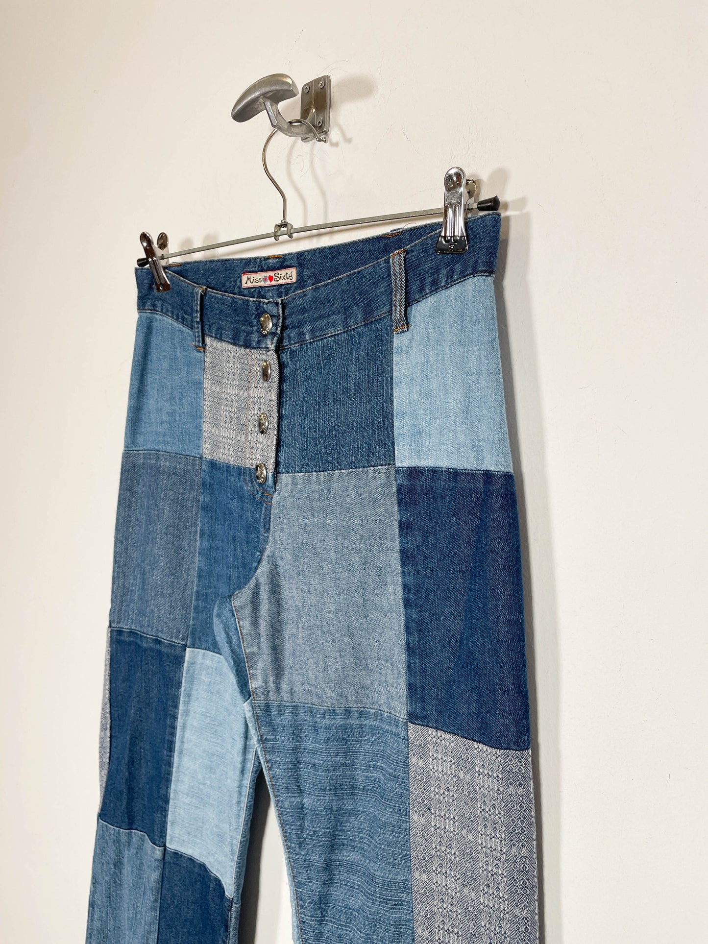 Pantalón Y2K patchwork Miss Sixty - Talla 34/36 - Caramelo Vintage