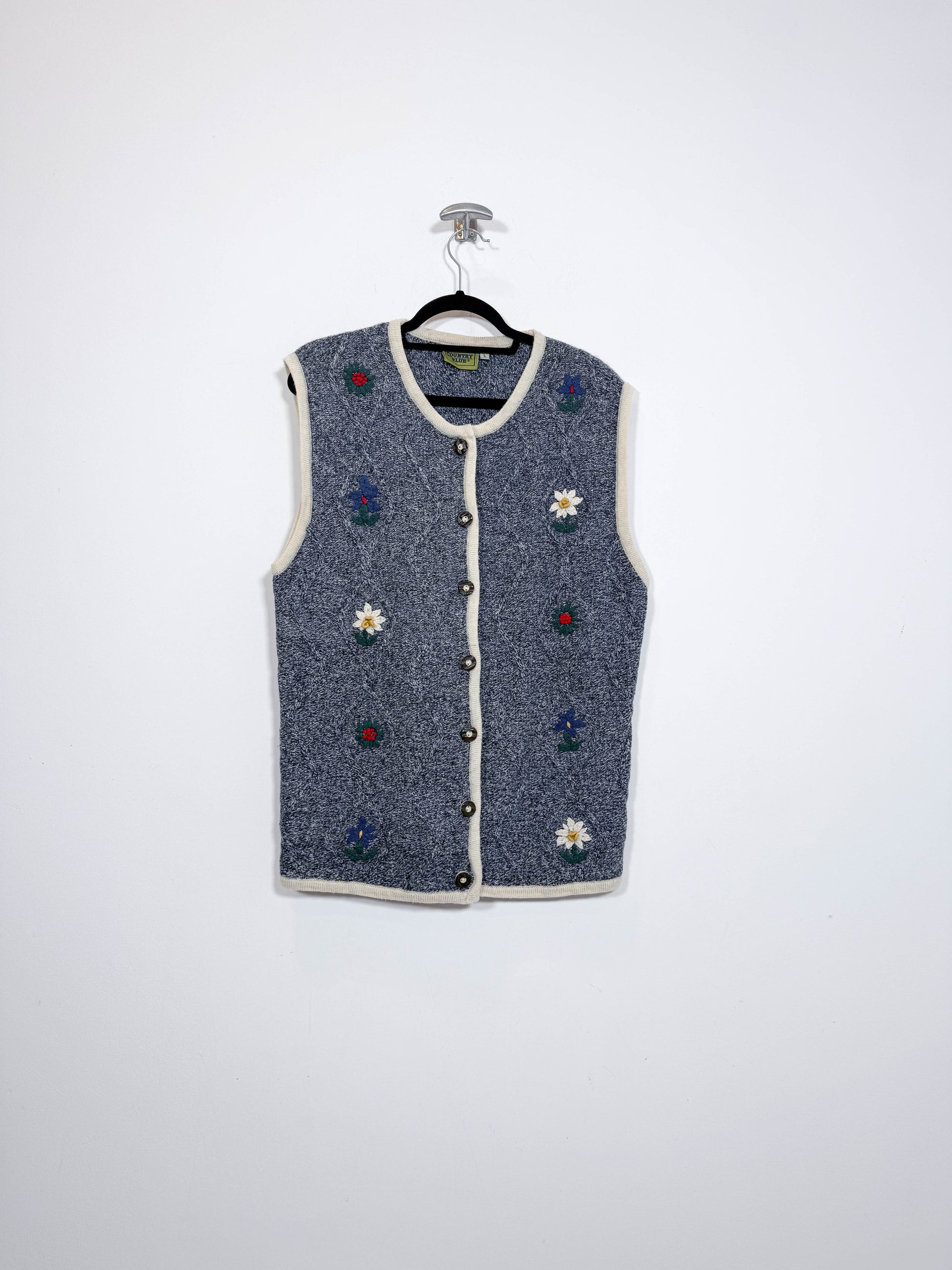 Chaleco Country Blue - Talla L - Caramelo Vintage