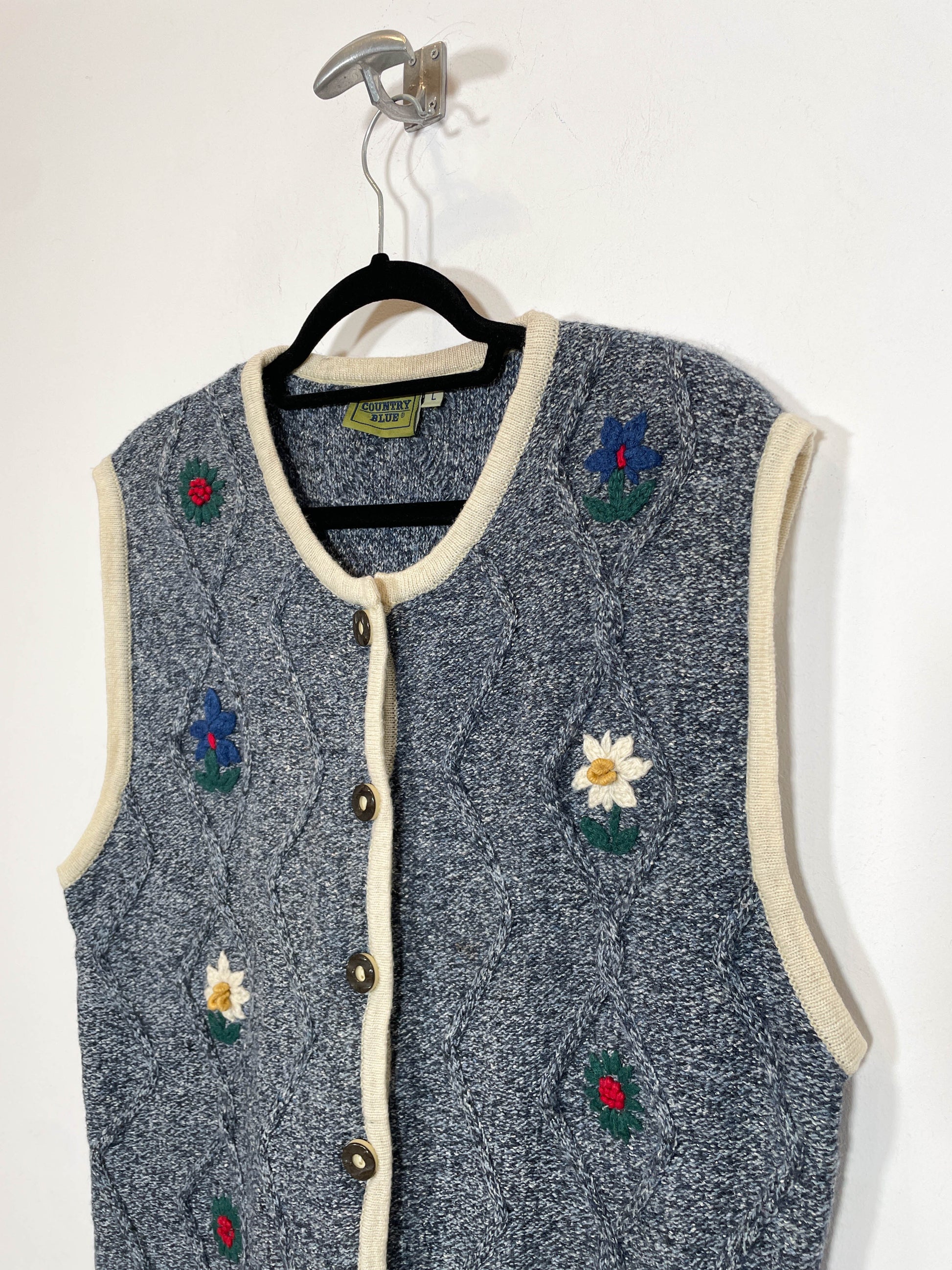 Chaleco Country Blue - Talla L - Caramelo Vintage