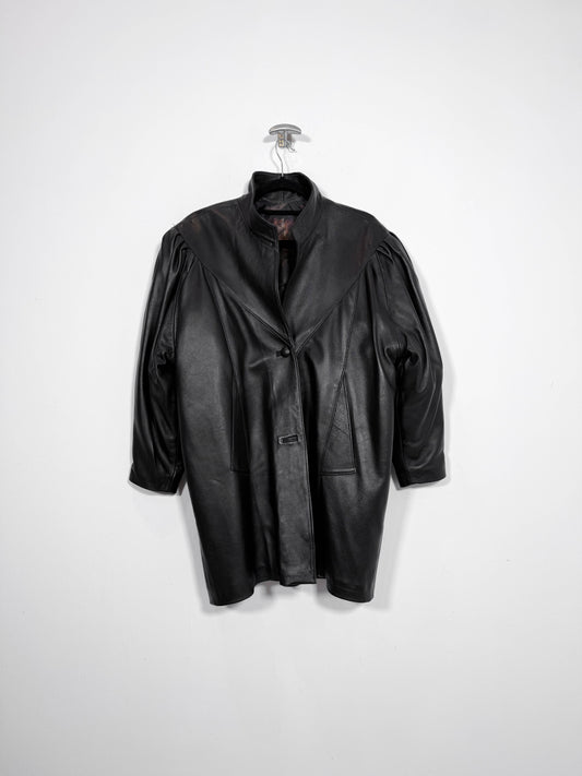 Abrigo de cuero DS - Talla M - Caramelo Vintage