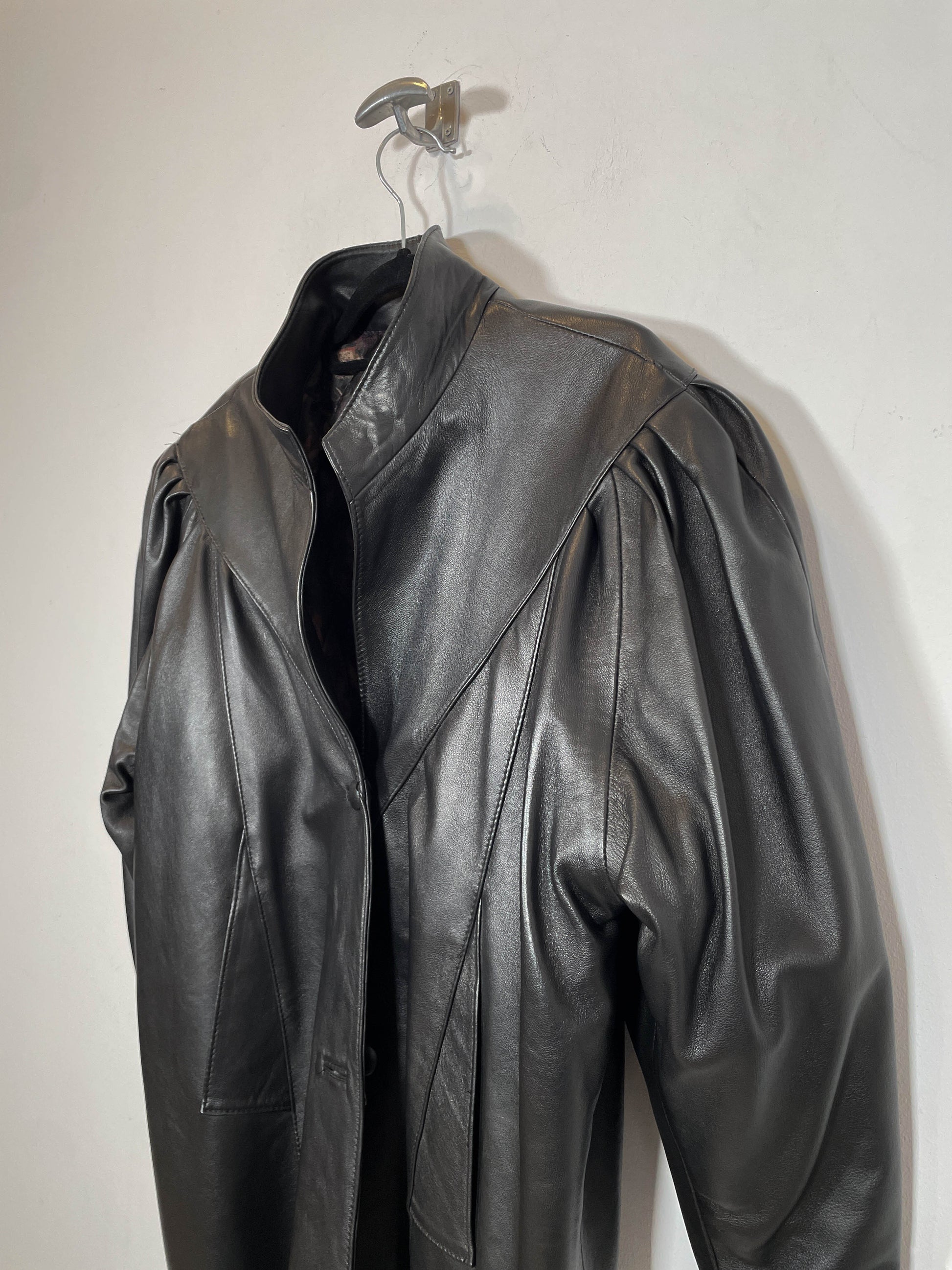 Abrigo de cuero DS - Talla M - Caramelo Vintage