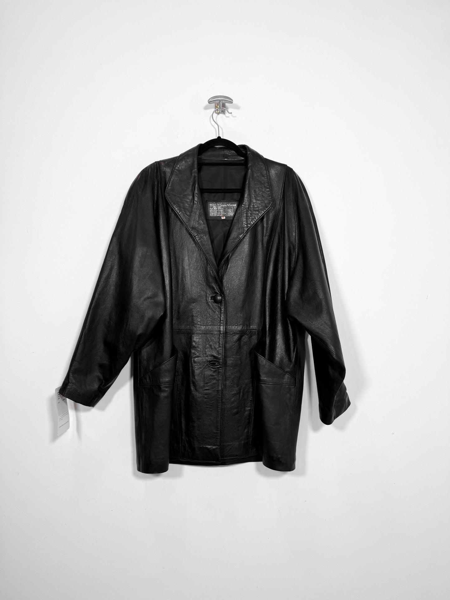 Abrigo de cuero DS - Talla M - Caramelo Vintage