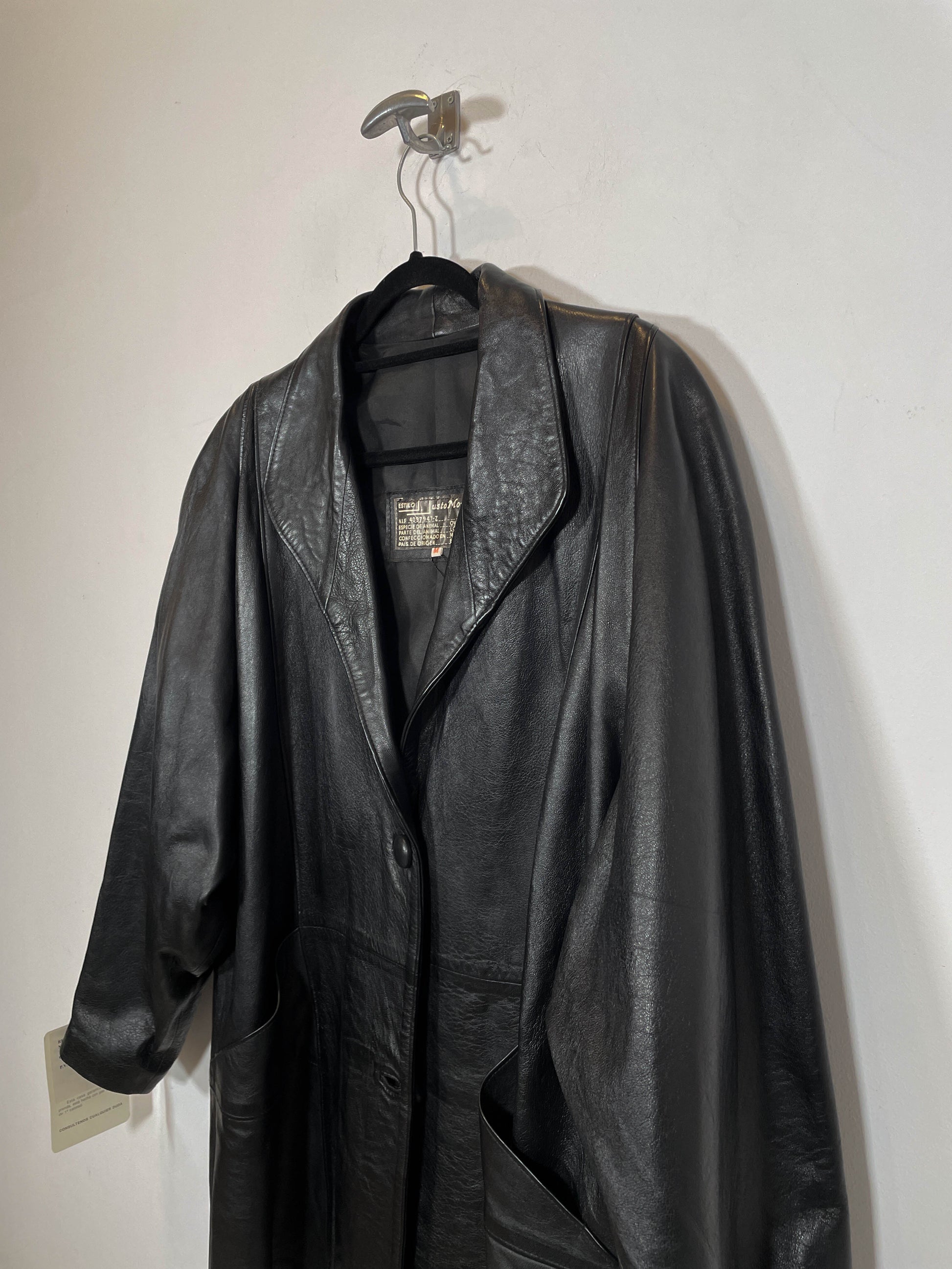 Abrigo de cuero DS - Talla M - Caramelo Vintage