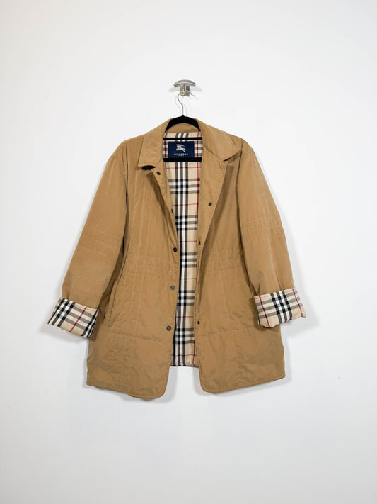 Abrigo acolchado 3/4 Burberry - Talla L - Caramelo Vintage