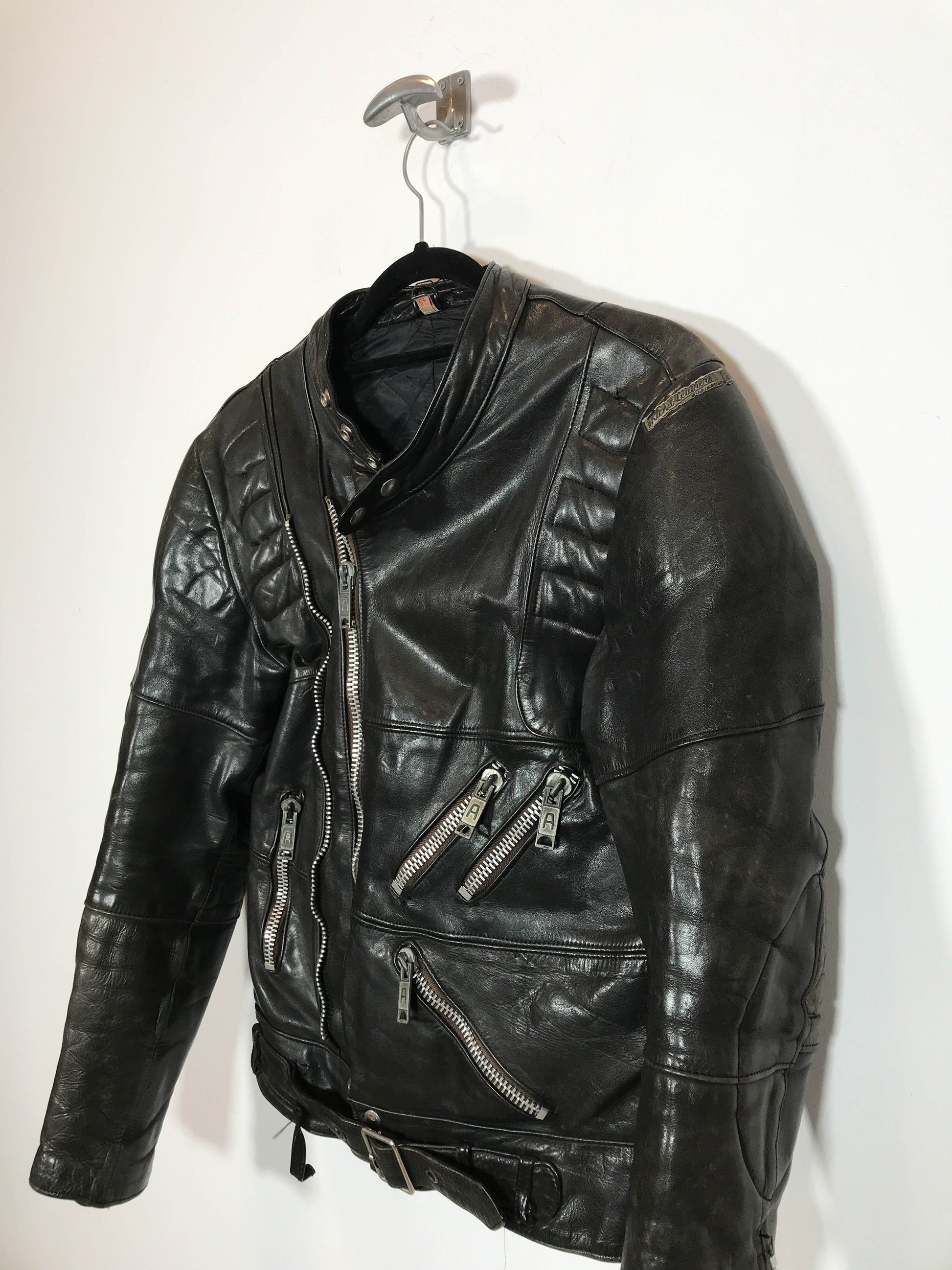 Chaqueta de cuero biker Richa - Talla M - Caramelo Vintage