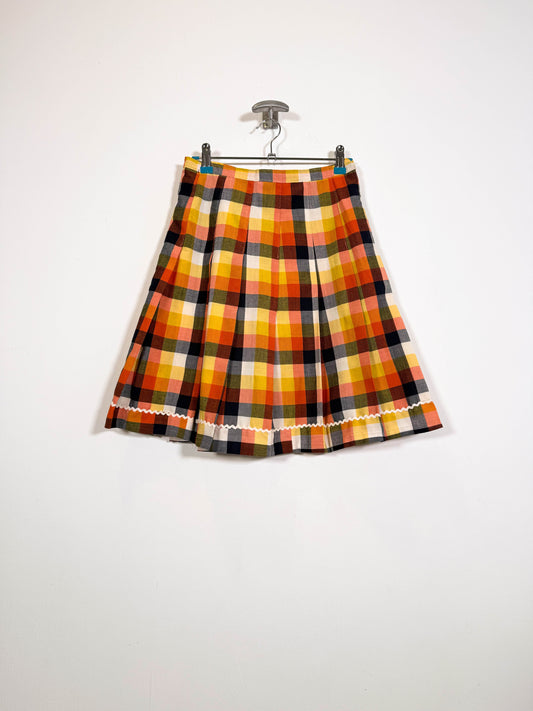 Falda Vichy - Talla 36 - Caramelo Vintage