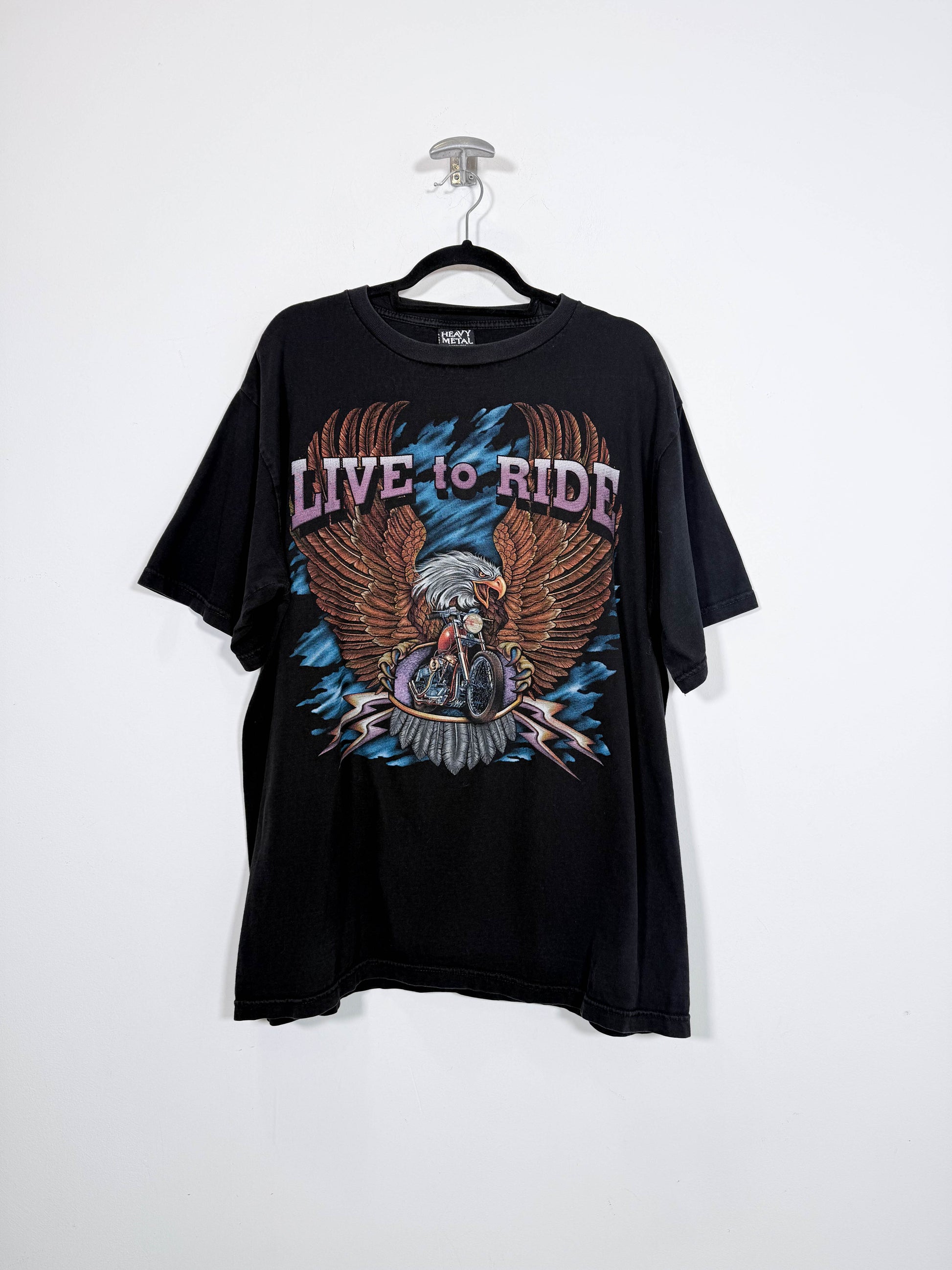 Camiseta Live to Ride - Talla XL - Caramelo Vintage