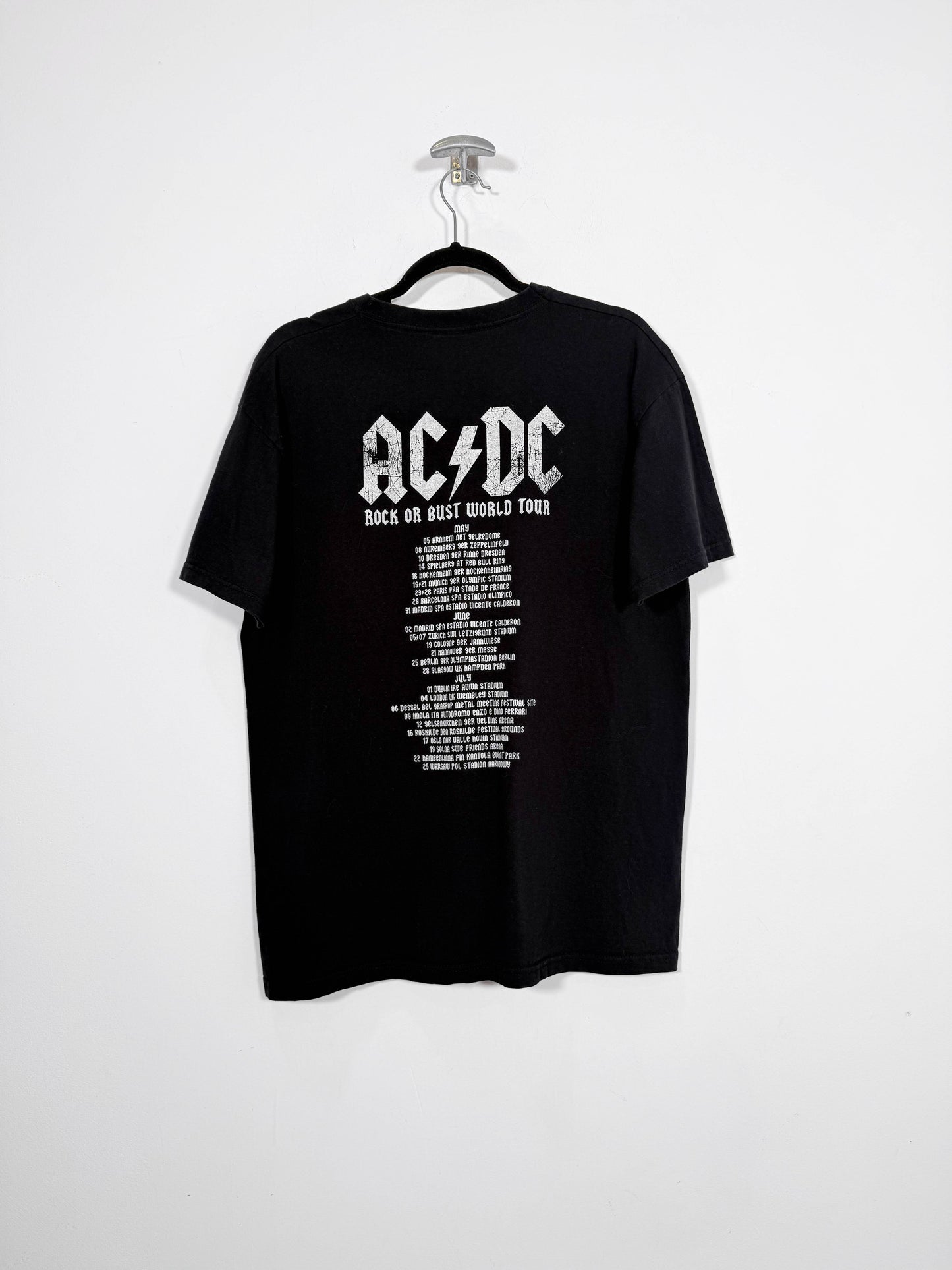 Camiseta AC/DC - Talla L - Caramelo Vintage