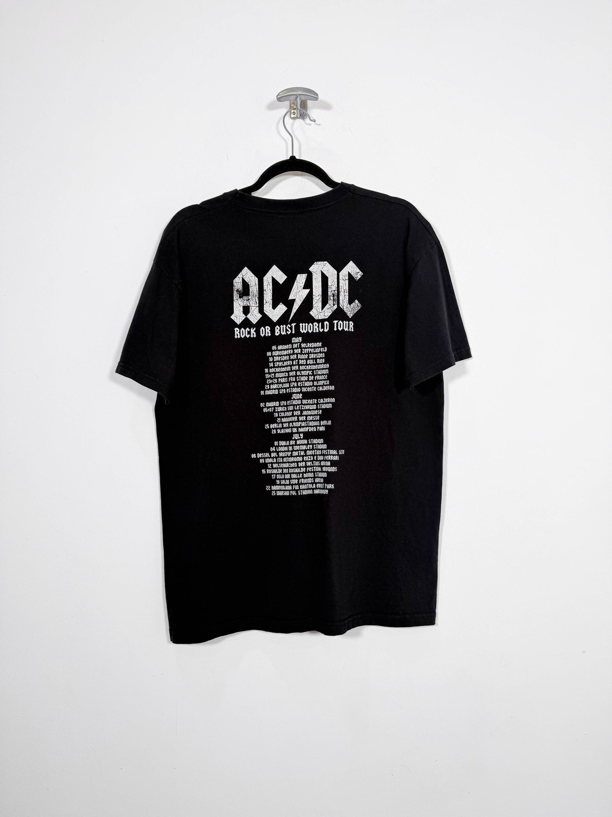 Camiseta AC/DC - Talla L - Caramelo Vintage