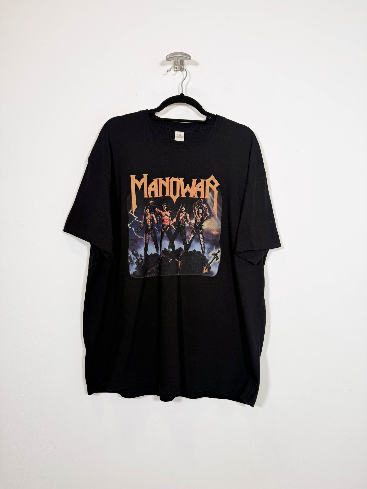 Camiseta Manowar - Talla XXL - Caramelo Vintage