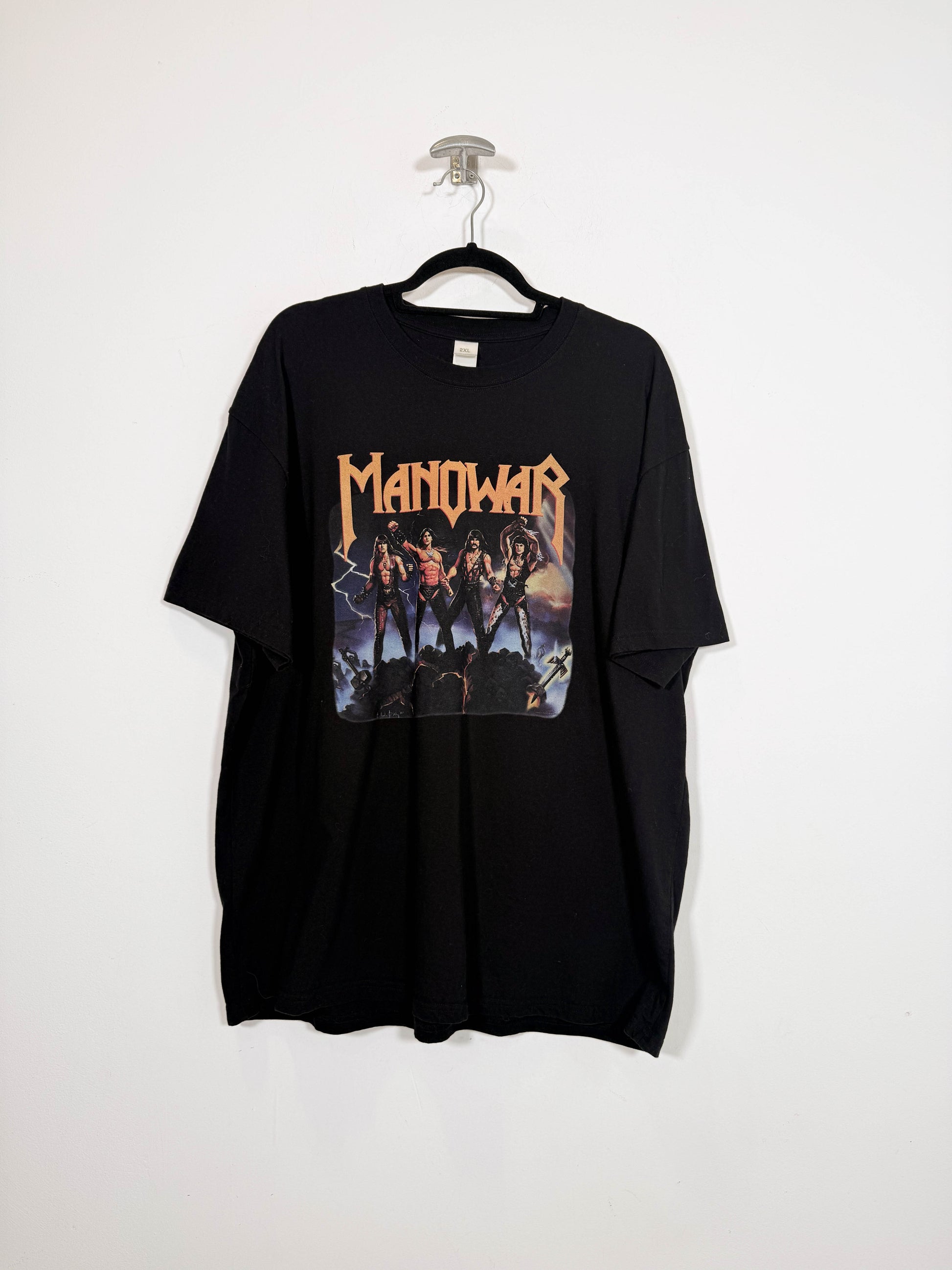 Camiseta Manowar - Talla XXL - Caramelo Vintage