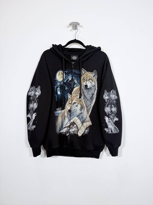 Sudadera Lobos - Talla L - Caramelo Vintage