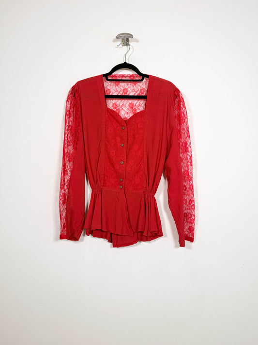 Camisa Red Velvet - Talla M - Caramelo Vintage