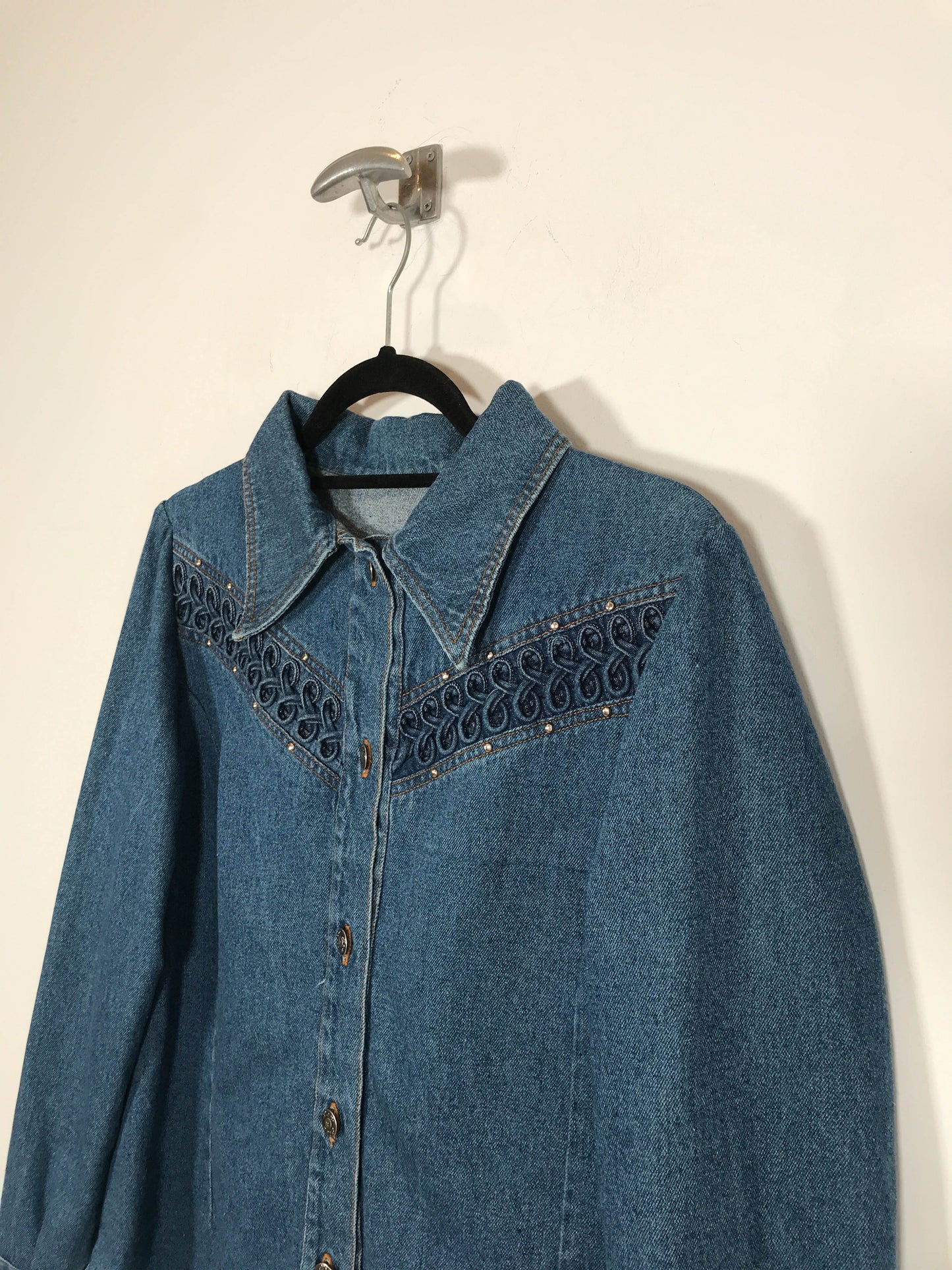 Camisa vaquera Land - Talla S/M - Caramelo Vintage