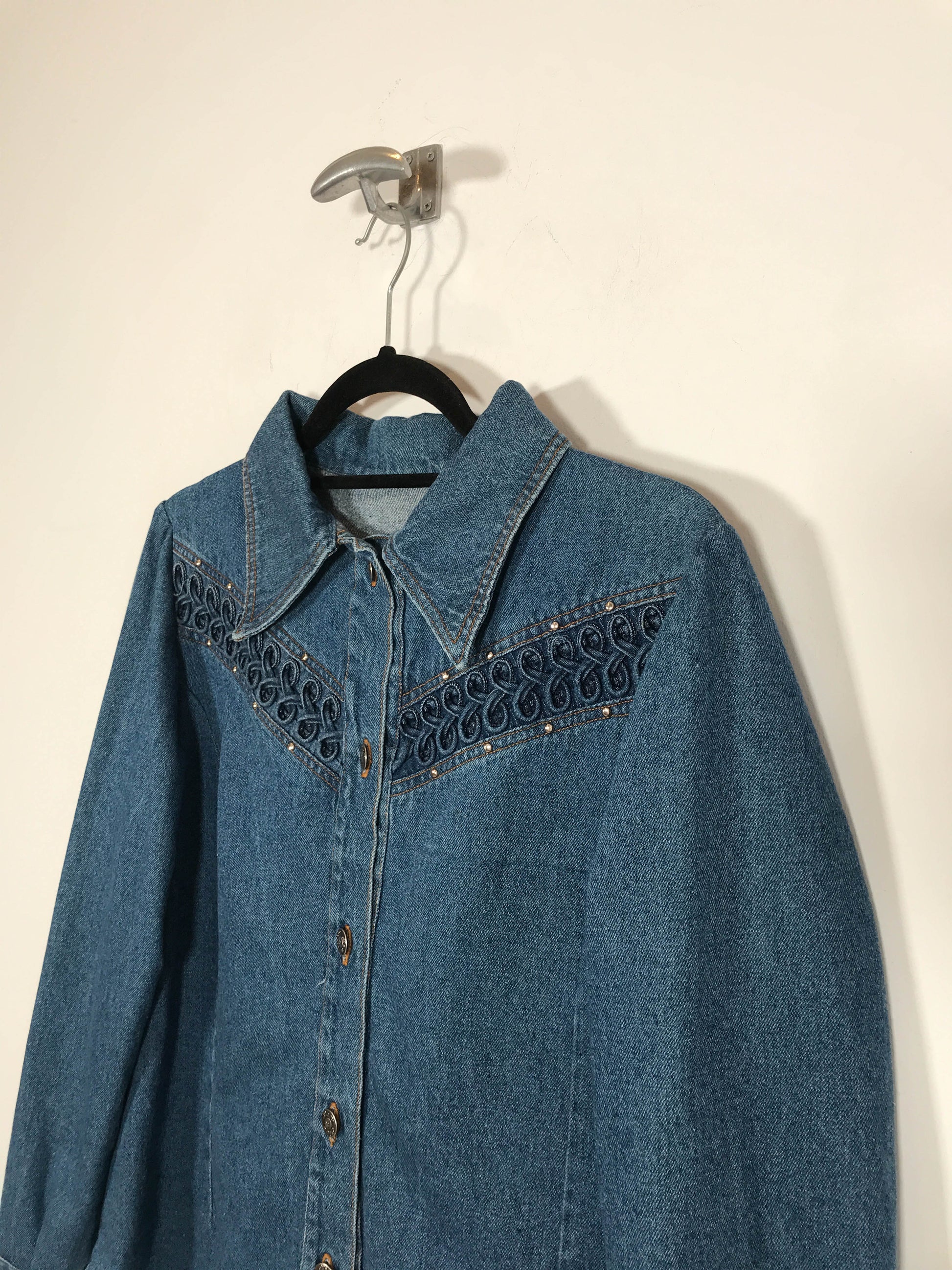 Camisa vaquera Land - Talla S/M - Caramelo Vintage