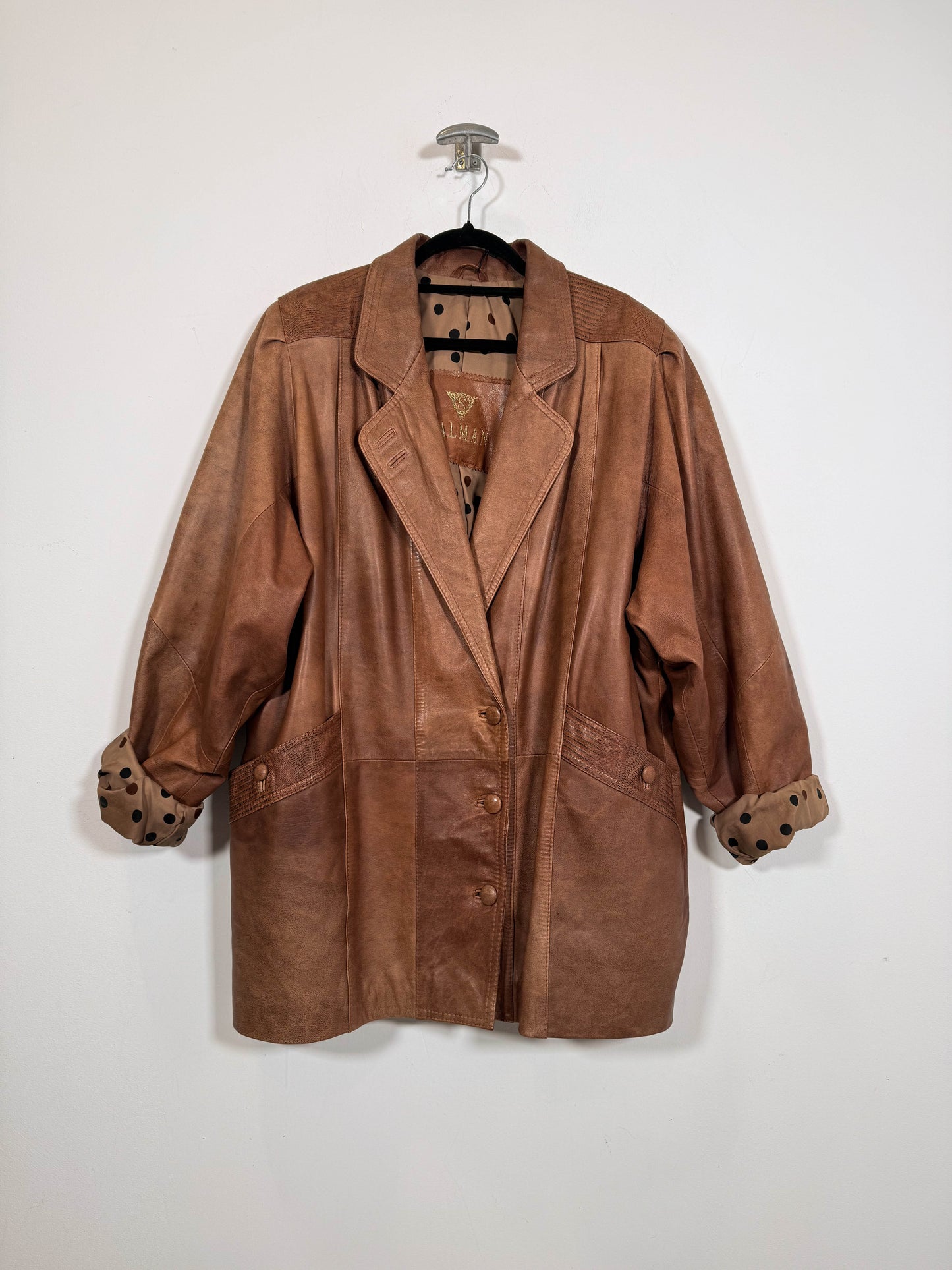 Abrigo de cuero Salman - Talla M