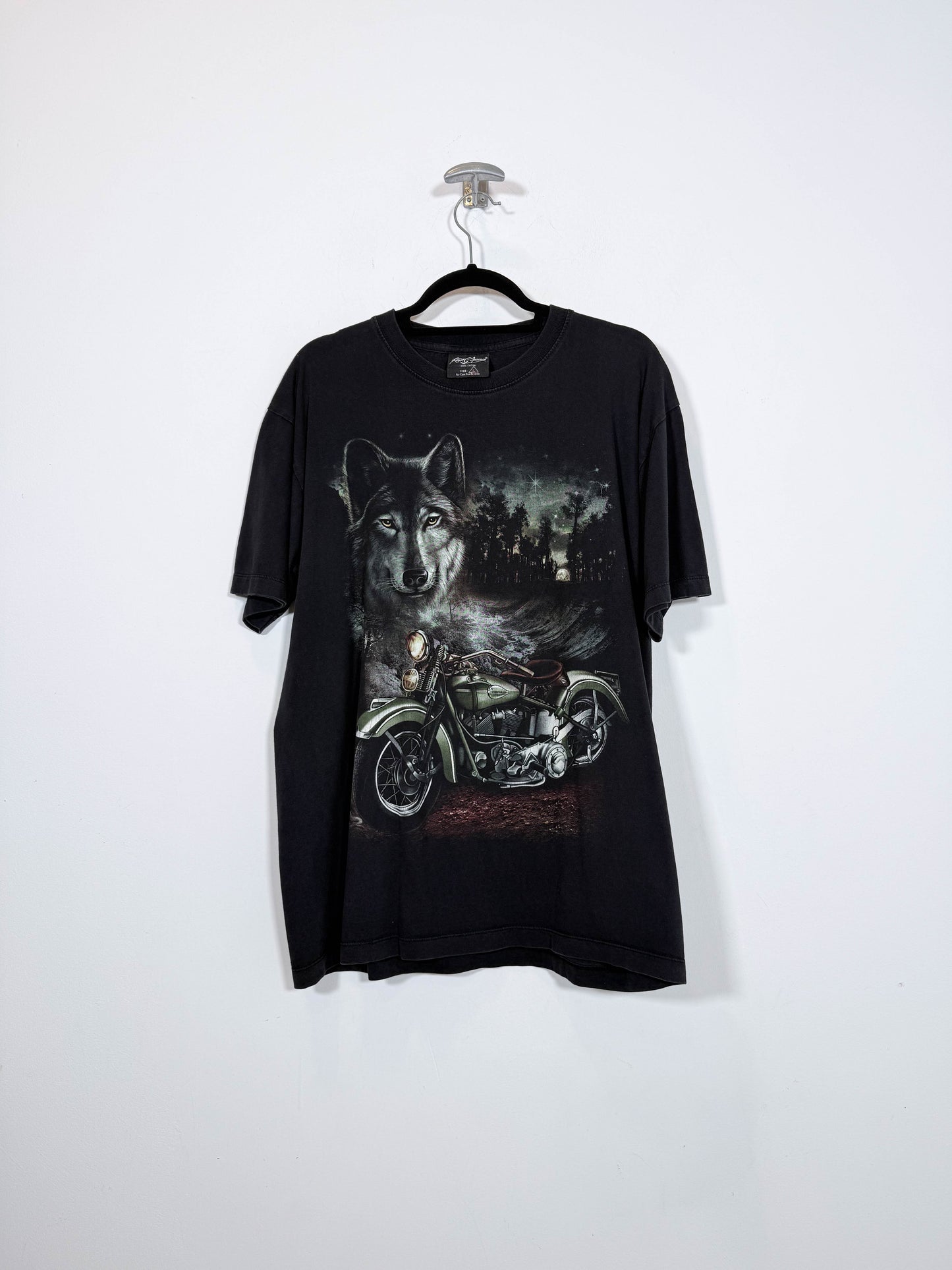 Camiseta Night Wolve - Talla L - Caramelo Vintage