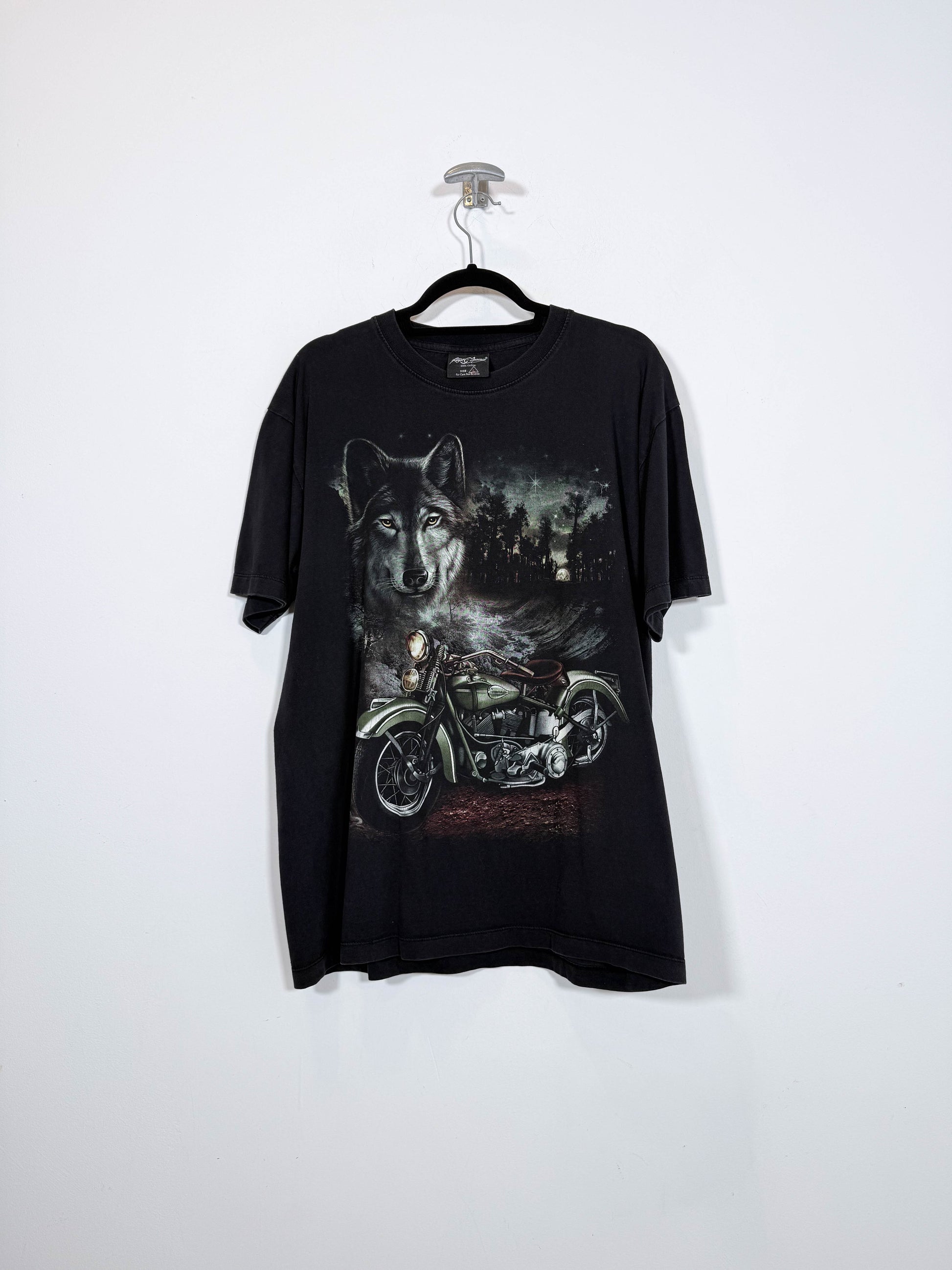 Camiseta Night Wolve - Talla L - Caramelo Vintage