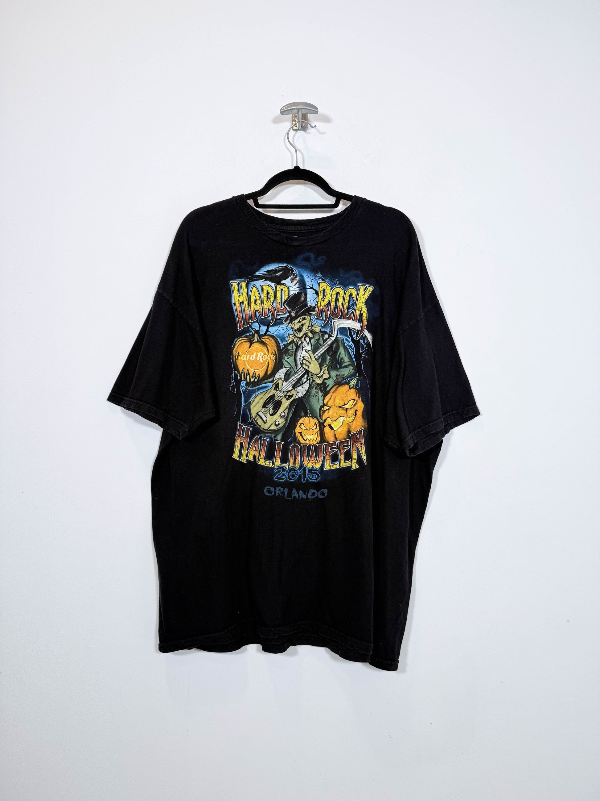 Camiseta Hard Rock Café Orlando Halloween 2015 - Talla XXL - Caramelo Vintage
