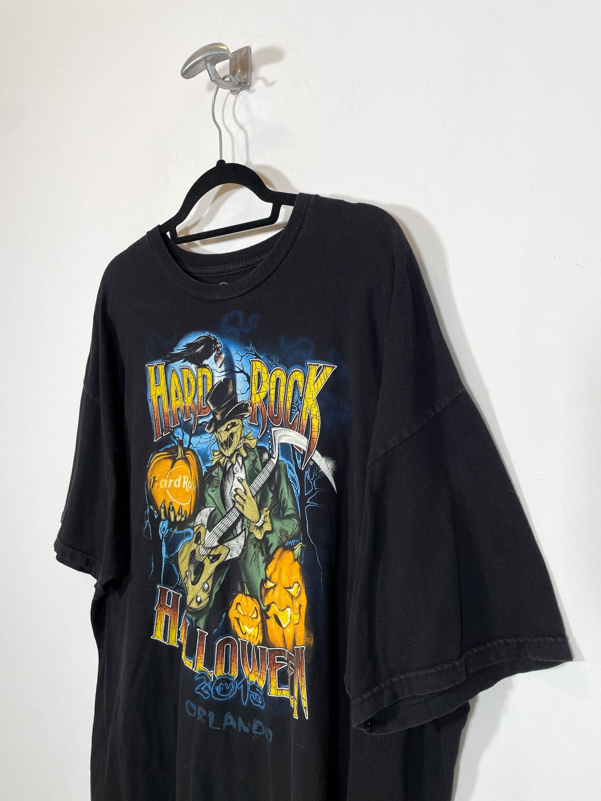 Camiseta Hard Rock Café Orlando Halloween 2015 - Talla XXL - Caramelo Vintage