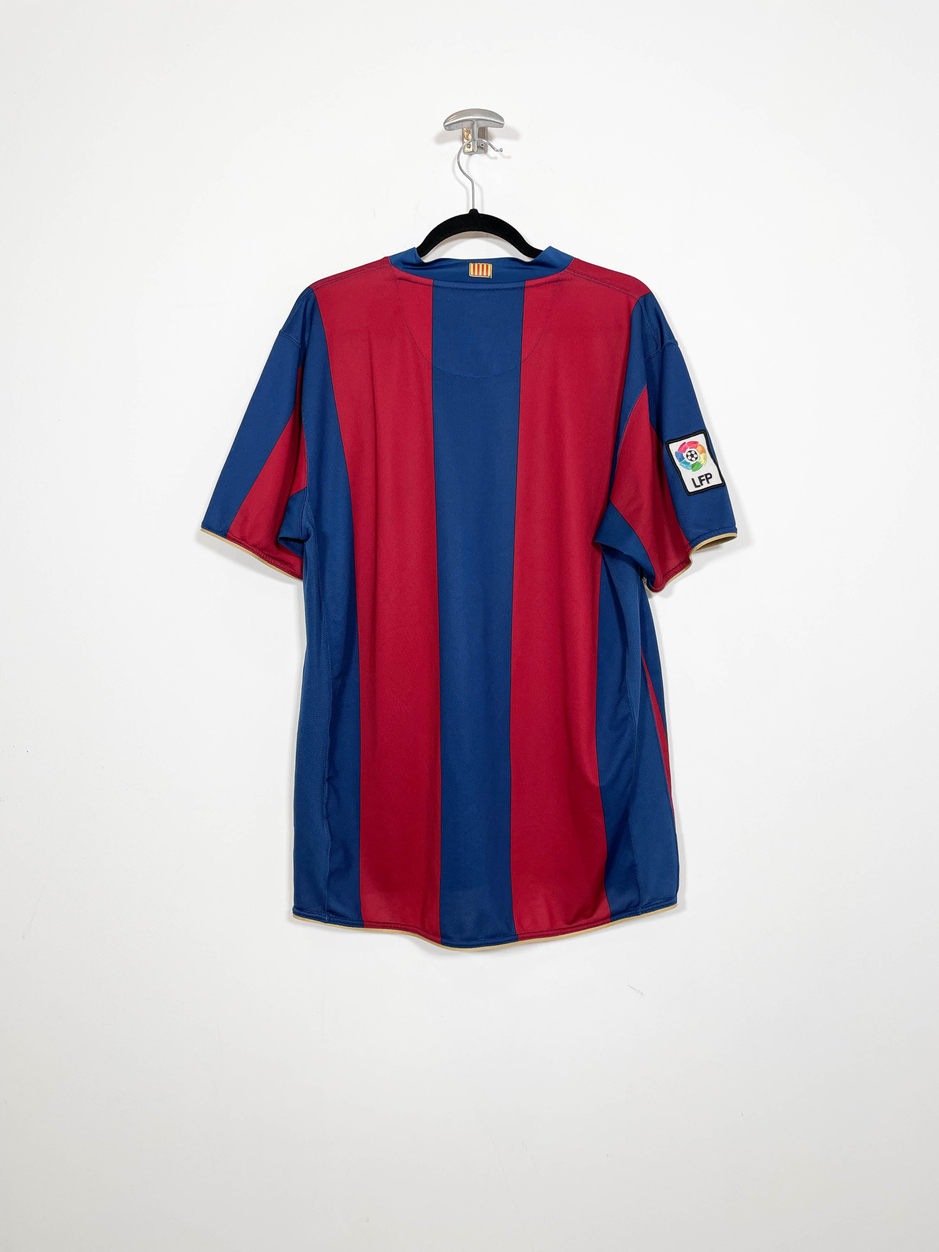 Camiseta FC Barcelona 2007 - Talla XL – Caramelo Vintage