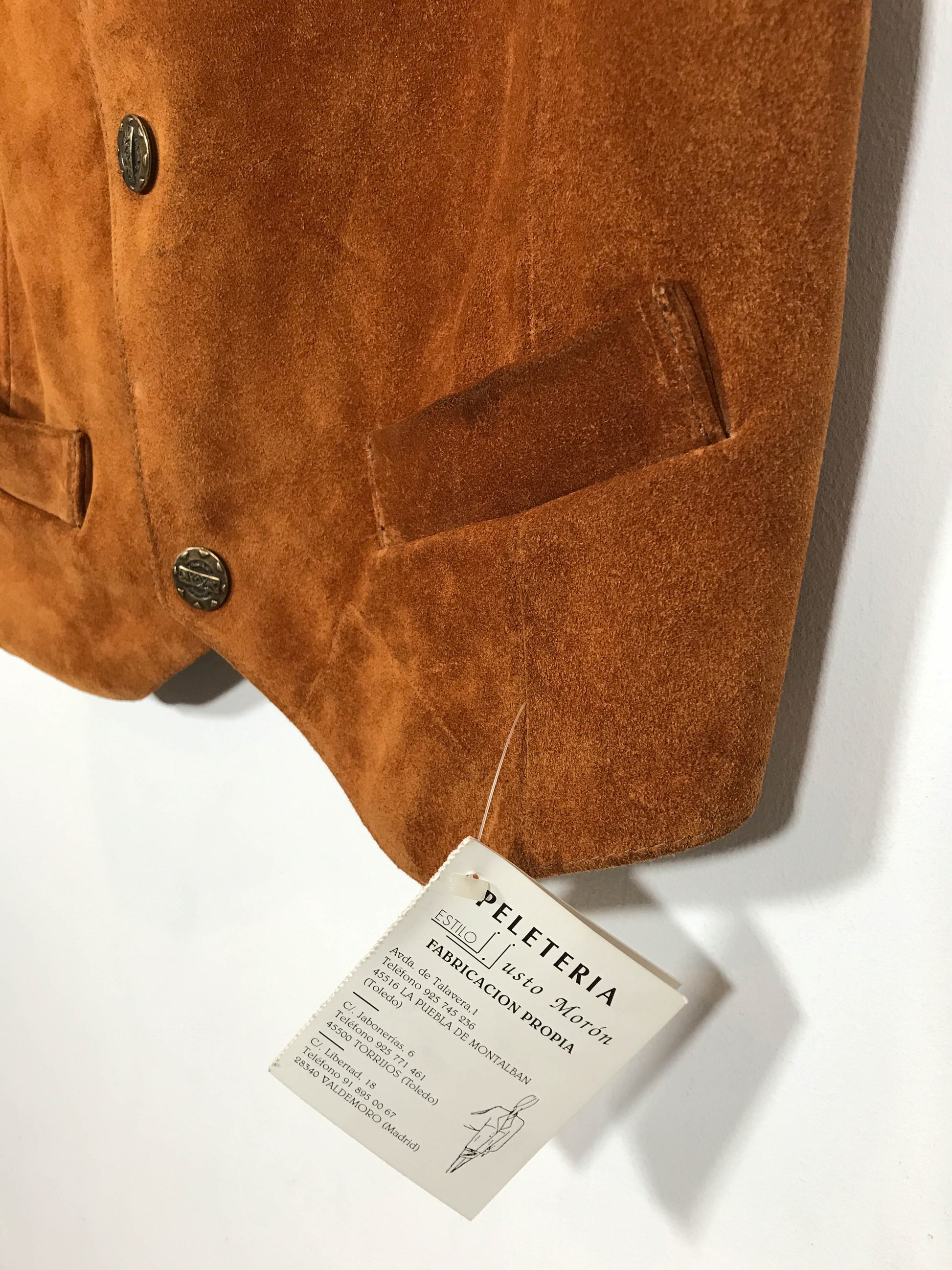 Chaleco de ante DS - Talla L - Caramelo Vintage