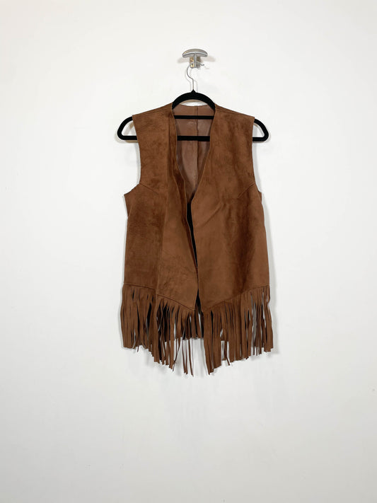 Chaleco de ante con flecos DS - Talla M
