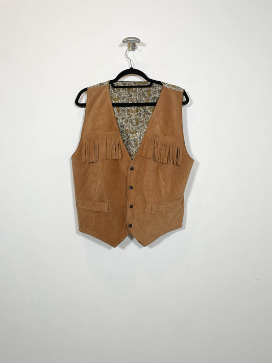 Chaleco de ante con flecos DS - Talla L