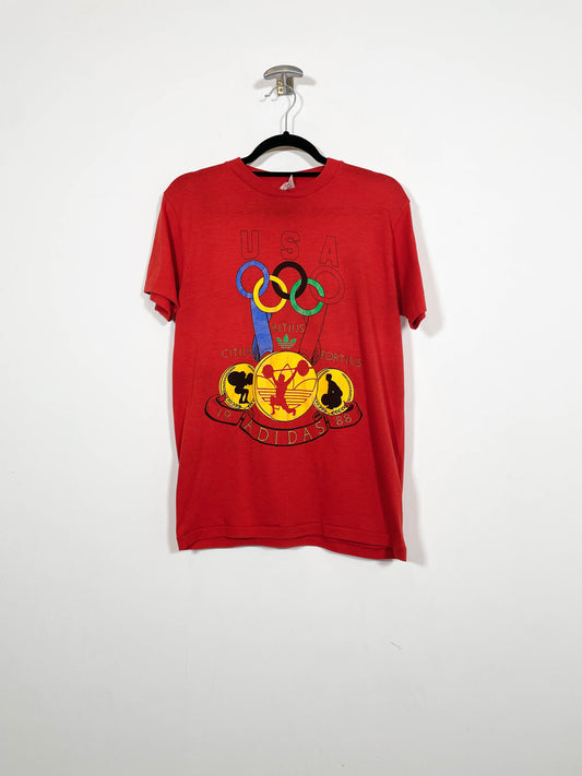 Camiseta Adidas JJOO USA 1988 - Talla M - Caramelo Vintage