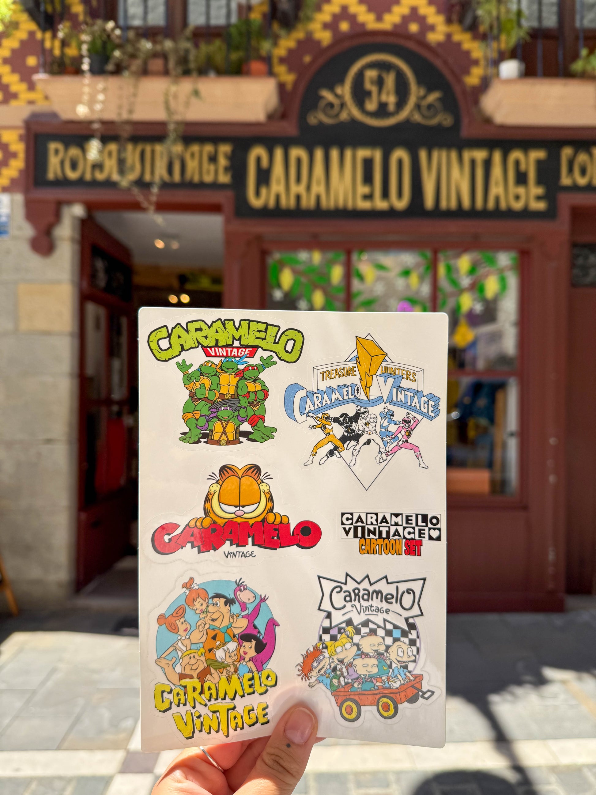 "Cartoon Set" Pegatinas Caramelo Vintage - Caramelo Vintage