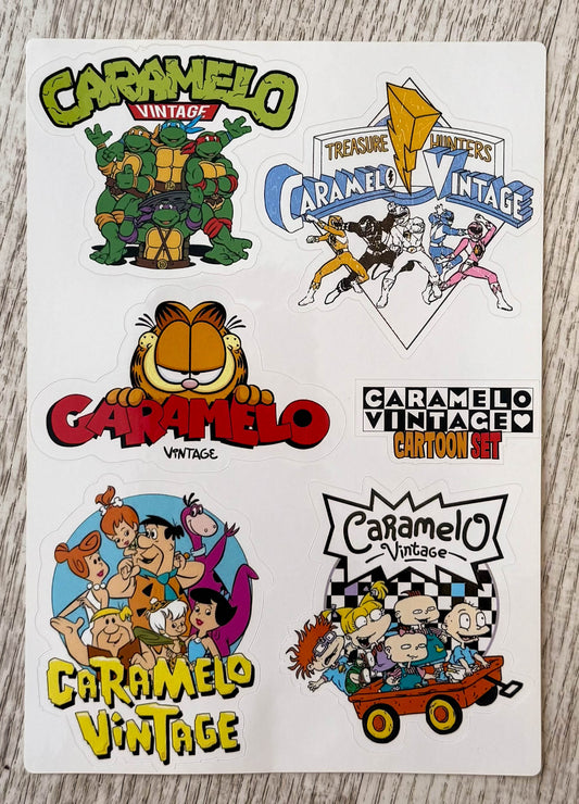 "Cartoon Set" Pegatinas Caramelo Vintage - Caramelo Vintage