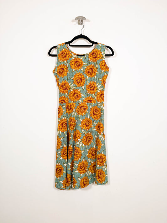 Vestido Sunflower - Talla XS - Caramelo Vintage