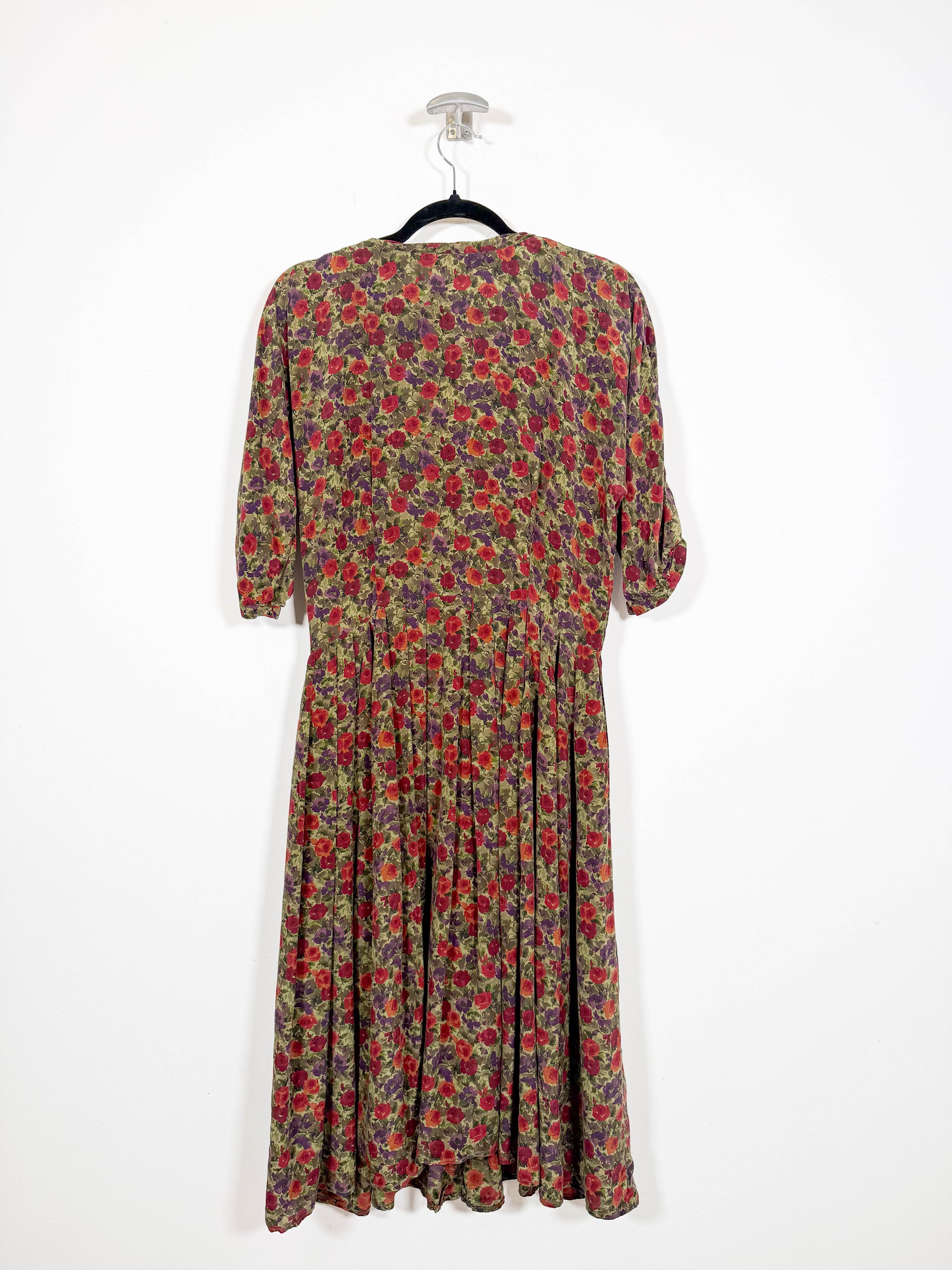 Vestido Rosas - Talla M - Caramelo Vintage