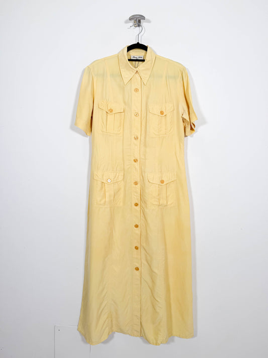 Vestido Seda - Talla L - Caramelo Vintage