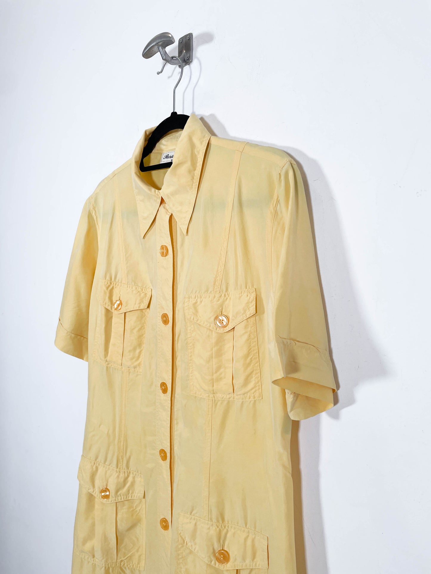 Vestido Seda - Talla L - Caramelo Vintage