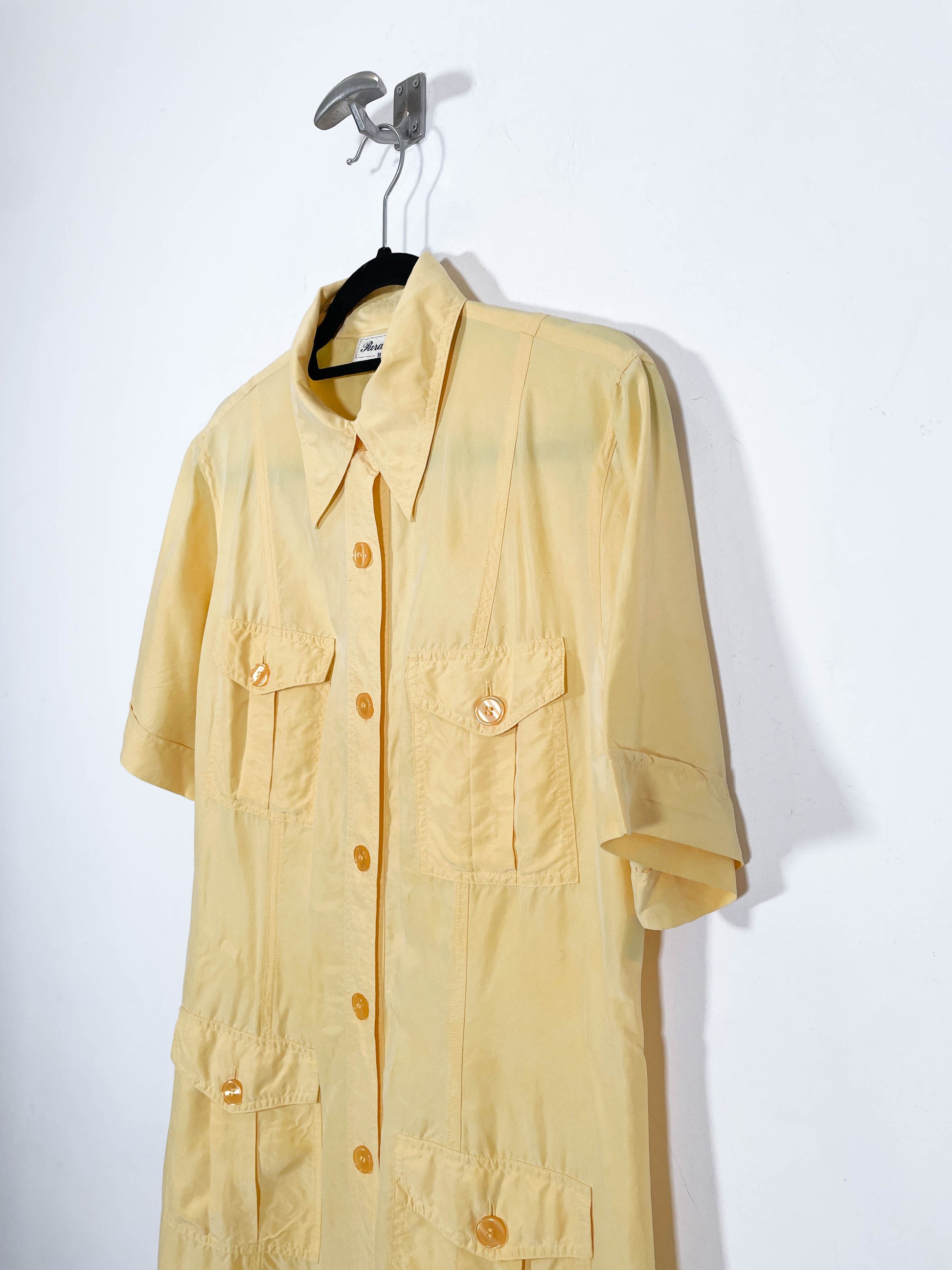 Vestido Seda - Talla L - Caramelo Vintage