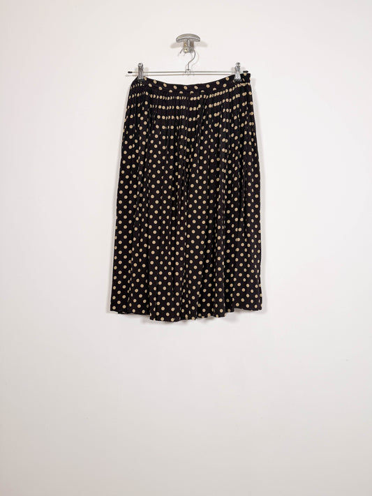 Falda plisada - Talla 38 - Caramelo Vintage