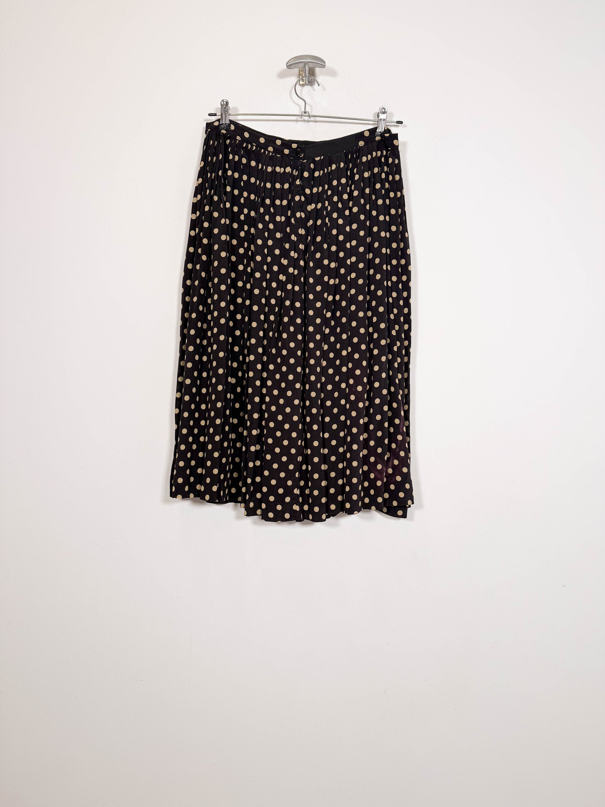 Falda plisada - Talla 38 - Caramelo Vintage