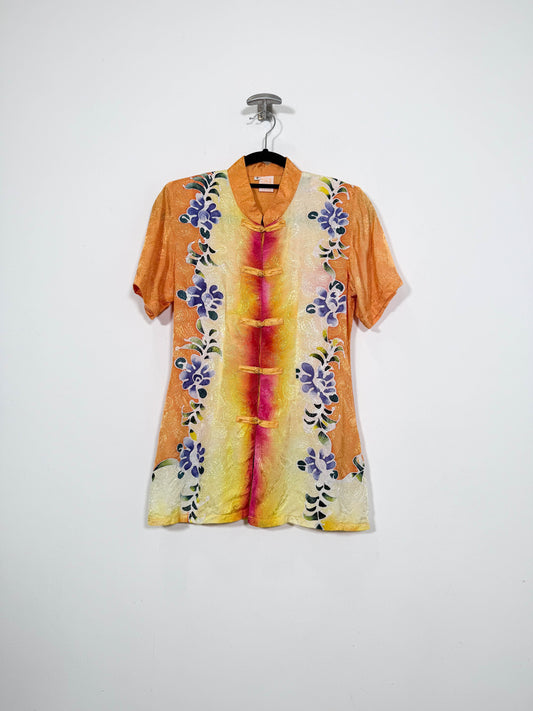 Camisa Qipao - Talla S - Caramelo Vintage