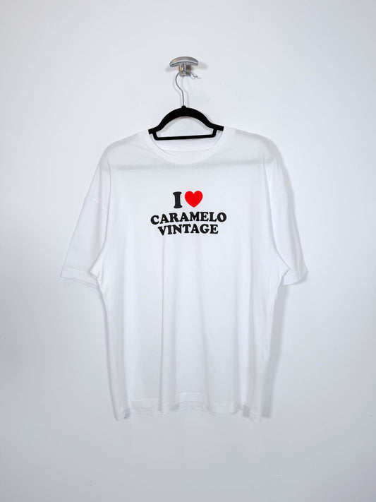 Camiseta I❤️Caramelo Vintage Modelo Oversize - Talla M